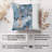 Abstract Blue Geode Crystals Marble V Modern