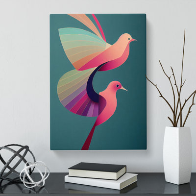 Dove Bird Duo - Wrapped Canvas Print