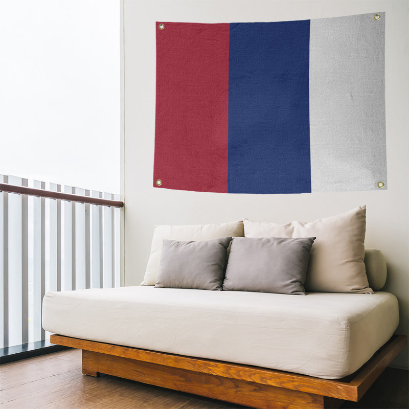 Tapisserie tennessee en polyester, H 59 po x l 80 po, Rouge / bleu / blanc
