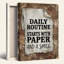 «Daily routine» commence avec du papier et un sourire sur toile tendue sur fond de briques (ensemble de 1)-621080630
