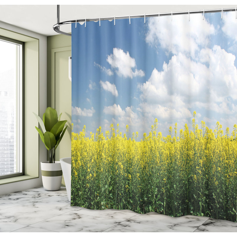 Shower Curtain with Hooks Included, 75"H x 69"W