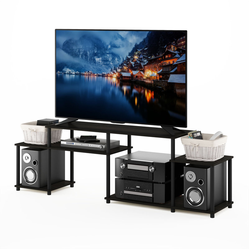 Yreka Unfinished TV Stand for TVs up to 55", Espresso/Black