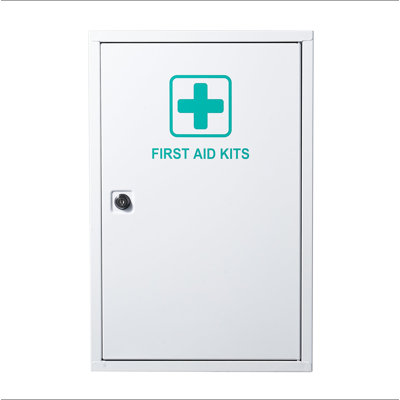 3-Shelf First Aid Cabinet Wall Mounted Medicine Cabinet Emergency Metal Med Box