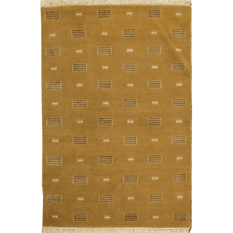 Hand-Knotted High-Quality Gold Area Rug