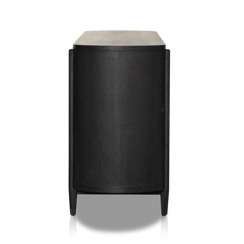 Tolle 82'' W Solid Wood Sideboard, Black