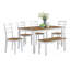 Ensemble de salle à manger 6 pièces Contemporary, table en bois massif avec 4 chaises d'appoint et 1 banc