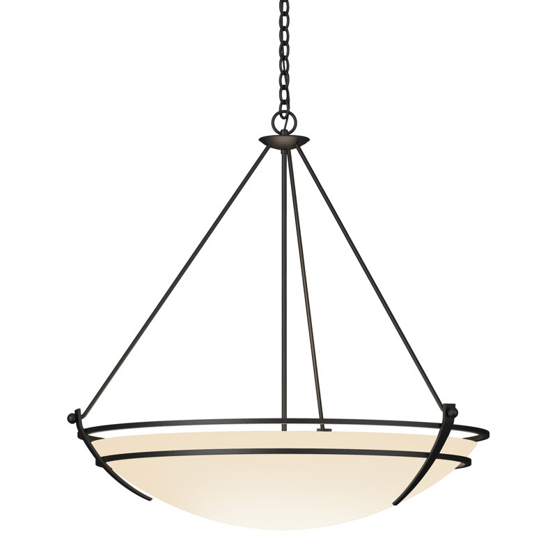 Presidio Tryne 3-Light Bowl Pendant, Black, Opal