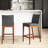 Upholstered Counter Stool with Solid Wood Frame-911119225-823577233