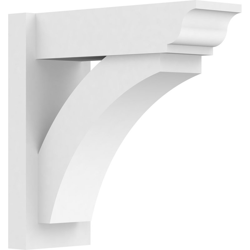L 7 po x P 18 po x H 18 po Thorton de qualité architecturale en PVC avec extrémités traditionnelles, L 7 po