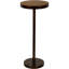 Table d'appoint à piédestal, table à boisson, petite table à martini ronde pour le salon, dortoir, bureau à domicile et chambre à coucher, brun