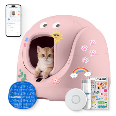  Self Cleaning Litter Box, Pinch-Free Safety Protection Automatic Litter Box For Fat Cats, Kitten, Senior, Short-Legged And Disabled Cat, Suitable For Beginner/Traveler/New Cat Parents, SE Lite