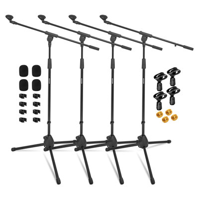 5 Core Tripod Mic Stand Adjustable Holder Floor Microphone Boom Arm