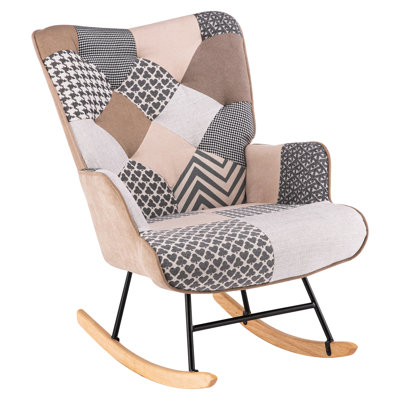 Chaise berçante Patchwork
