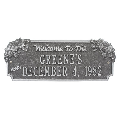 Daisey 3-Line Wall Address Plaque