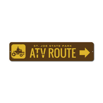 Enseigne en aluminium sur mesure ATV Route
