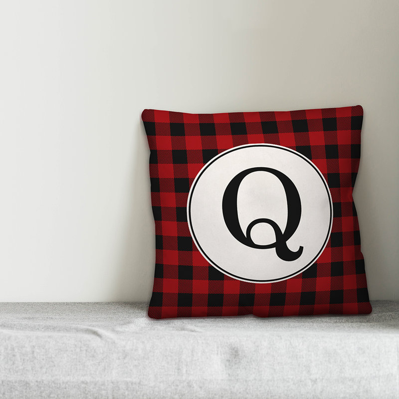 Plaid Throw Pillow, Q