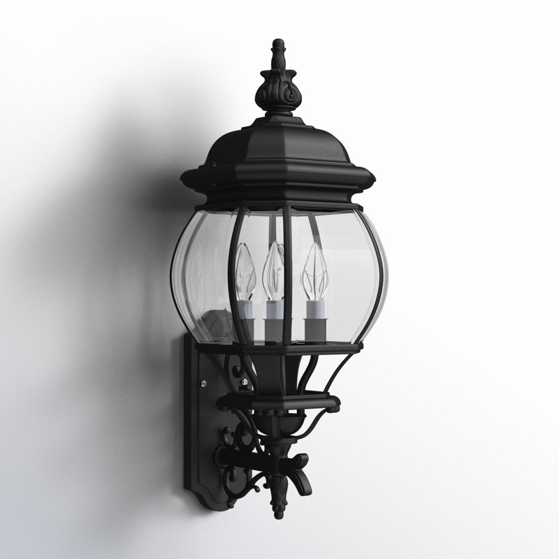 Lanterne murale d'extérieur 4 lumières Aquilar, Noir