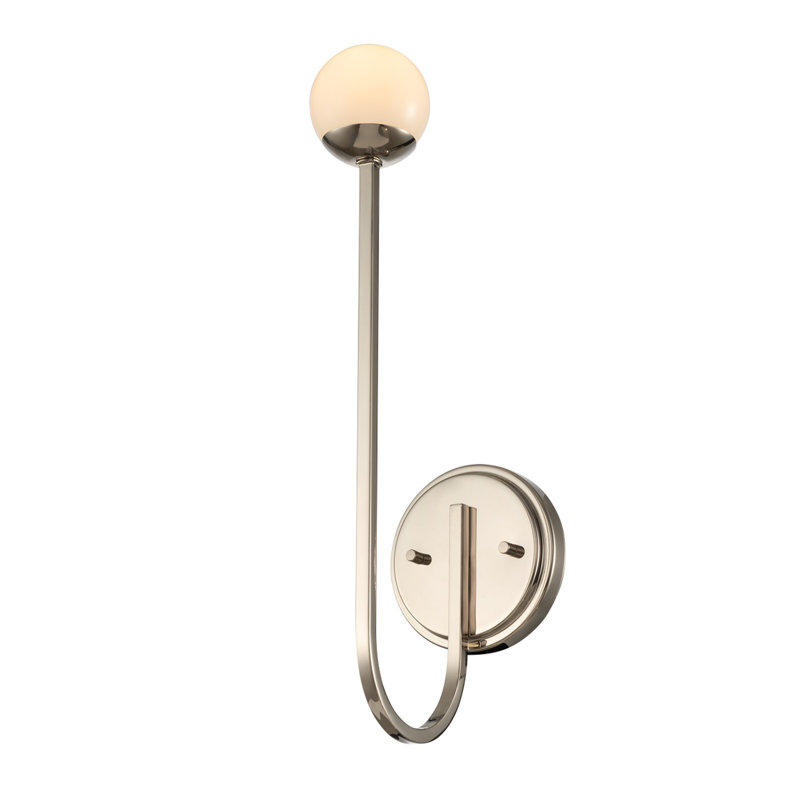 Bistro - nickel poli 1 lumière