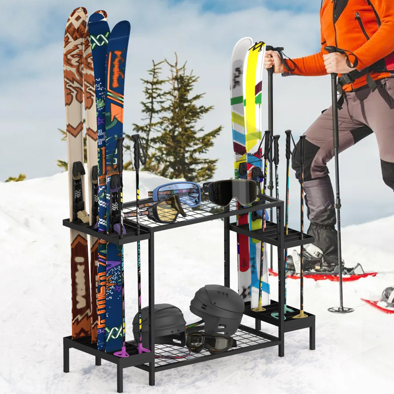 Support de rangement pour skis, bâtons et chaussures d'hiver
