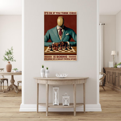 Its Ok If You Think Chess - 1 Piece Rectangle Grap " Its Ok If You Think Chess "