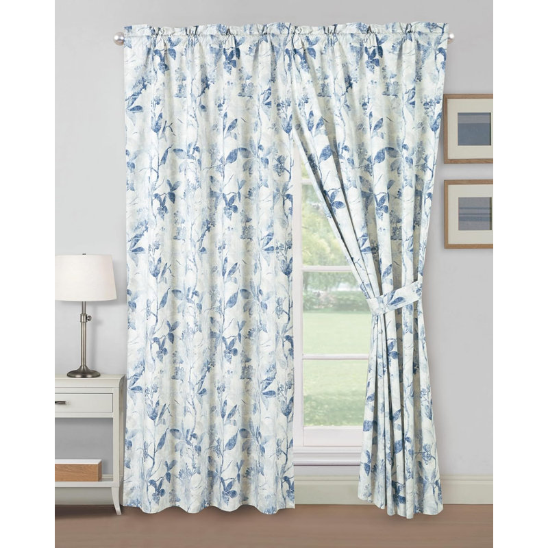 Monica Printed Floral Window Curtain Set