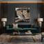 «Big Cats Cheetahs», art mural sur toile noire-712195726