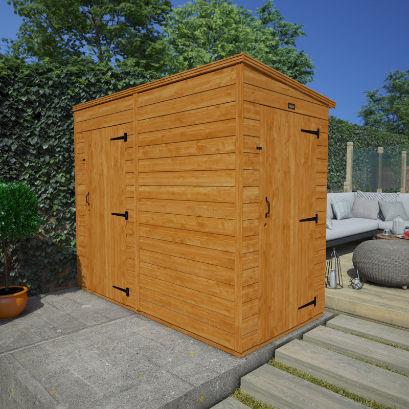 TigerFlex® Modular Buildings Solid Wood Shiplap Pent Garden Shed