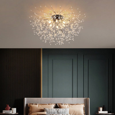 Blithedale 5-Light Crystal LED Chandelier Flush Mount Light