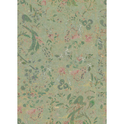 Peacock Garden 33' L x 20.5" W Wallpaper Roll