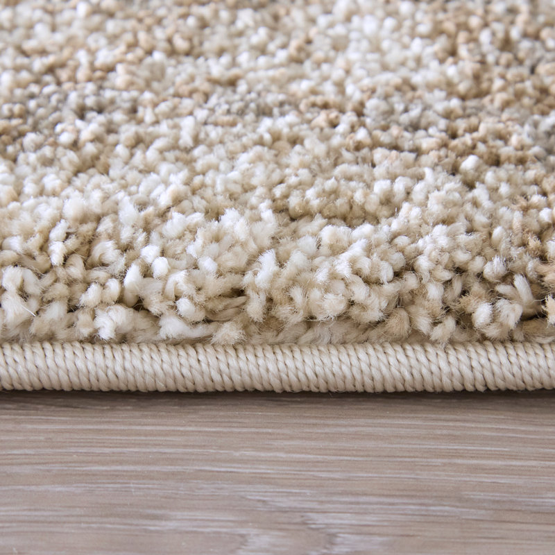 Alexzander Modern Abstract Tan Area Rug, Rectangle 5' x 7'6"