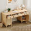 Bureau de direction moderne en rotin naturel Boho 58 "-788841910