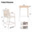 Aletza Square 2 - Person 27'' Long Outdoor Dining Set, PVC-Coated Polyester Patio Bar Set With Height Table