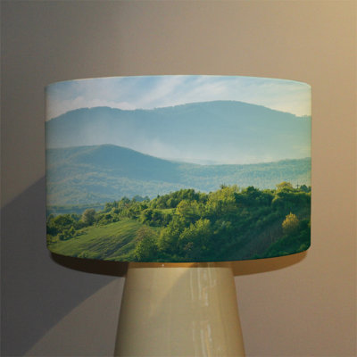 25cm H Canvas Drum Pendant Shade ( Clip On )
