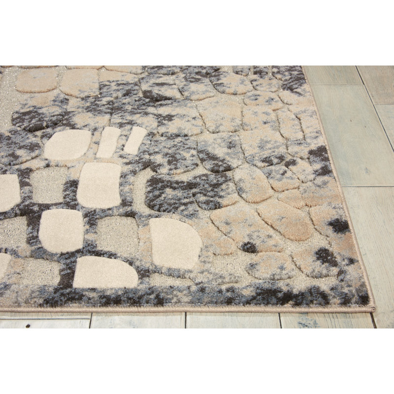 Gleam Abstract Area Rug in Flint, Rectangle 5'3" x 7'3"