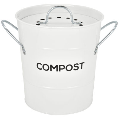 1 Gallons Metal Odor Resistant Indoor Kitchen Composter