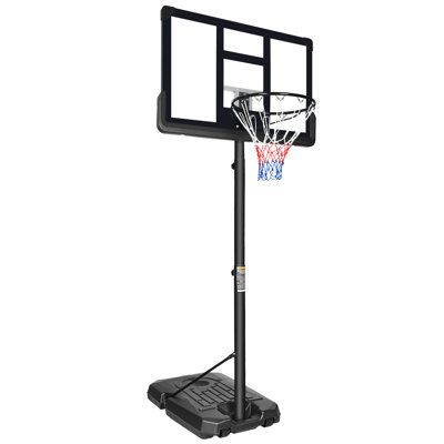 Panier de basketball portatif en métal à hauteur ajustable 44 po
