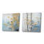Danse de bambou bleue et dorée - ensemble de 2 collages carrés en bambou-2007396981-2007396879