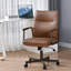 Chaise de bureau pivotante à hauteur réglable en similicuir moderne