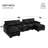 Clidie U Shaped Upholstered Sectional Sofa with Chaise-1598667723