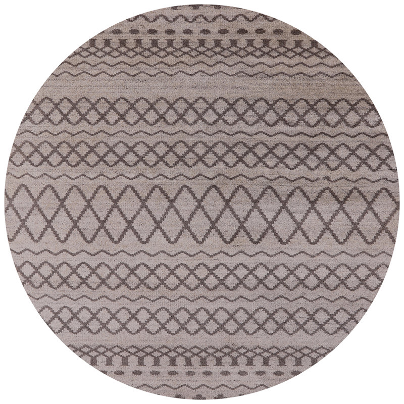 Tapis brun / noir Gering, Rond 6 pi