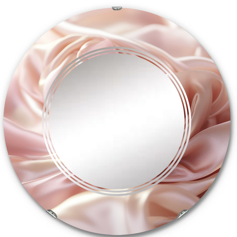 Doully - Miroir mural rond moderne, 24 po x 24 po