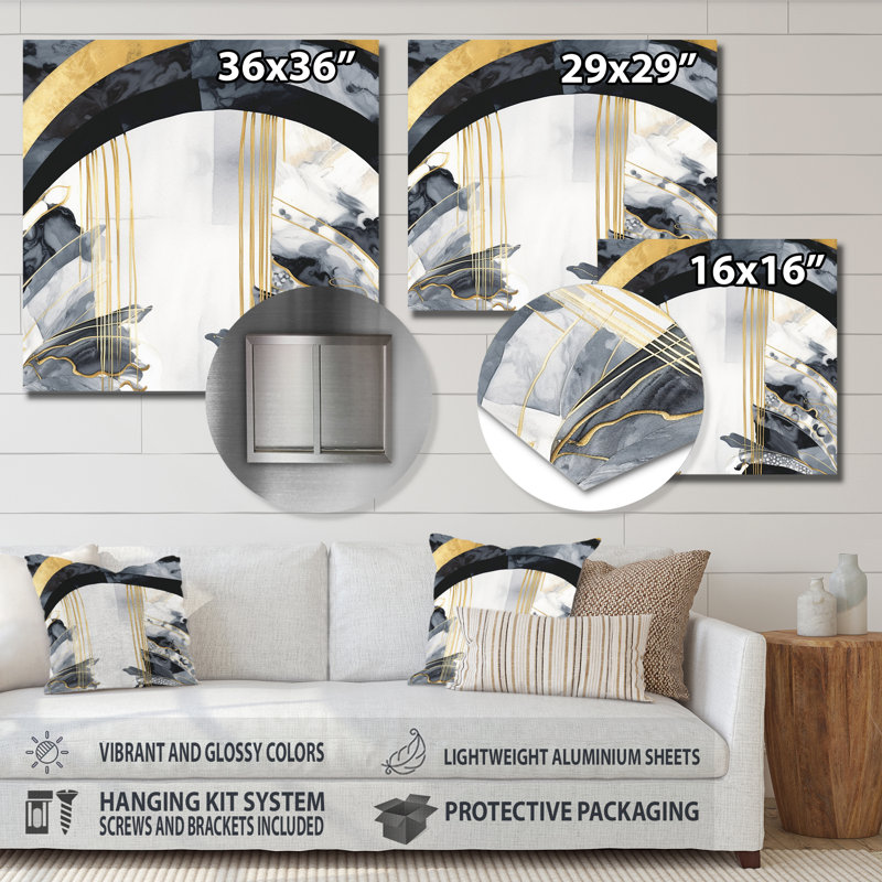 Décoration murale en métal, H 23 po x l 23 po x P 1 po