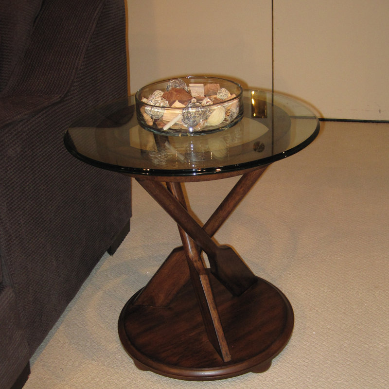 Bartulio Glass Top End Table