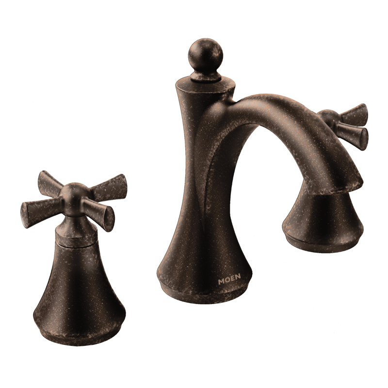 Robinet de salle de bain à large entraxe Wynford, Bronze huilé