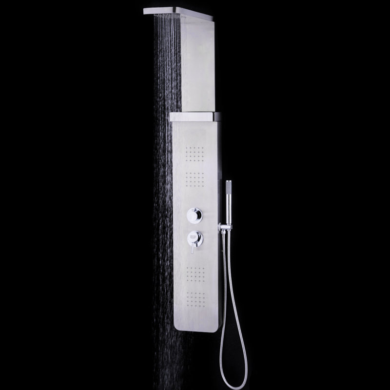 Panneau de douche 59,1 "avec pomme de douche fixe