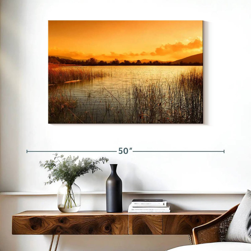 Coucher de soleil sur le lac Alvord, H 26 po x l 39 po