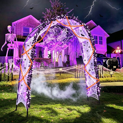 Arche fantôme DEL de 2,2 m (7,2 pi), décoration extérieure amusante et effrayante pour jardin, pelouse ou fête d'Halloween