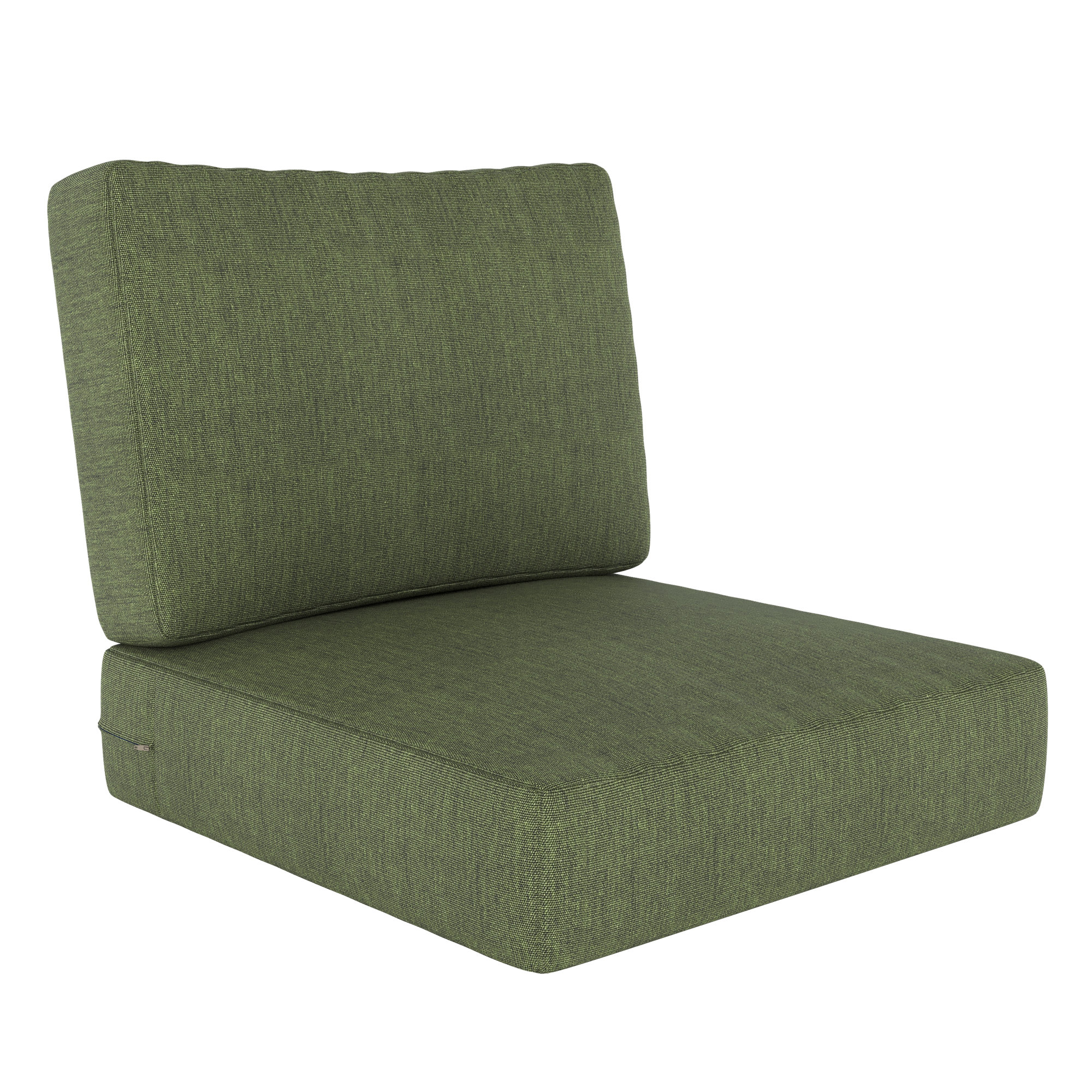 Amala Outdoor Sunbrella® Seat/Back Cushion, Sunbrella® Canvas Fern, 25" W x 25.5" D