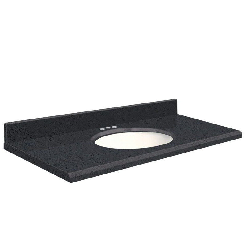 Dessus de salle de bain simple 25 po meuble-lavabo, Biscuit, Carmel, Central de 4 po