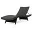 Chaise longue Pe - gris, 79,69 po Profondeur, siège spacieux avec structure en fer imperméable, housse à 100%, sans assemblage
